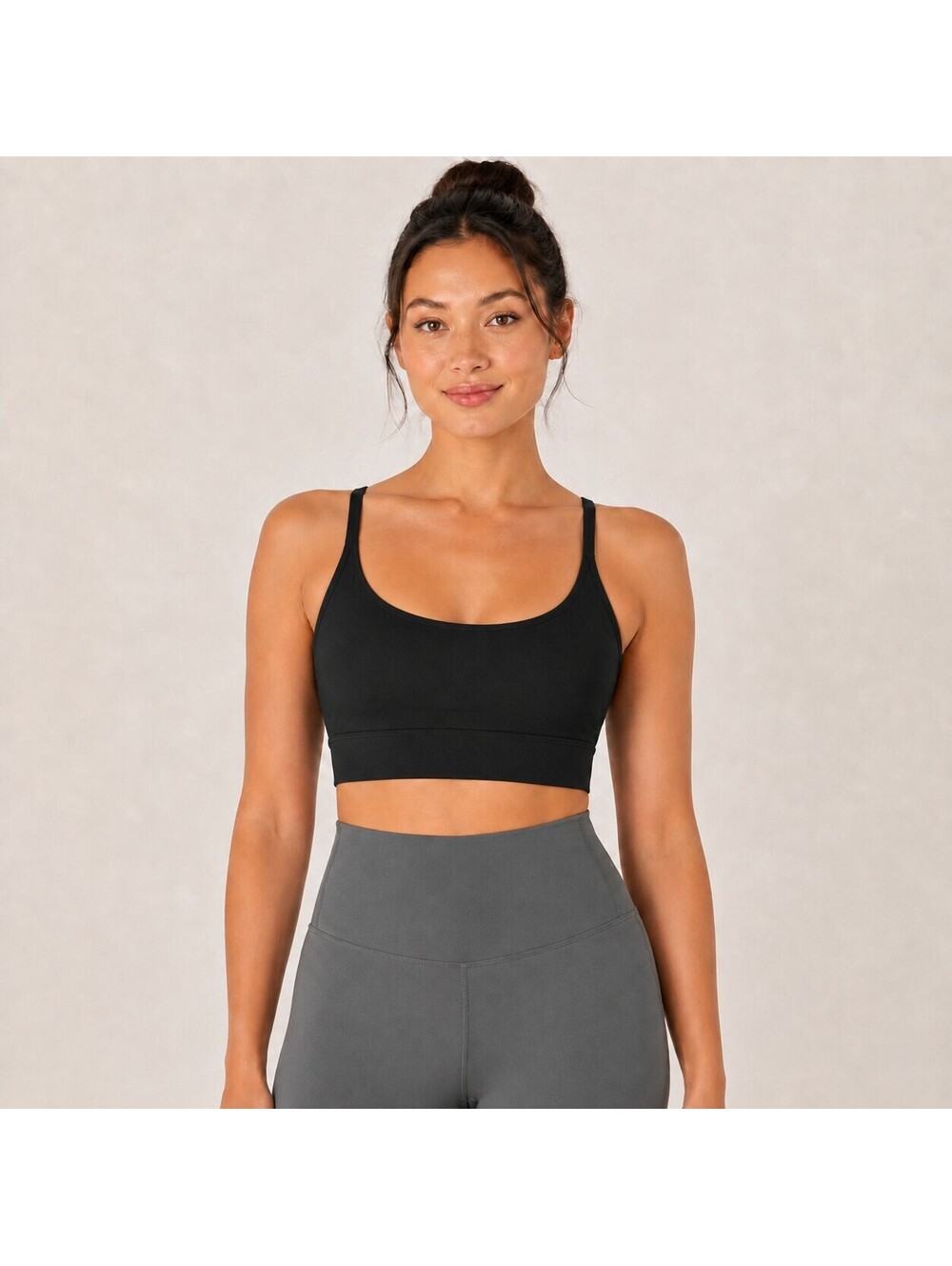 Halara Black Crisscross Back Sports Bra Activewear Crop Top Size XL